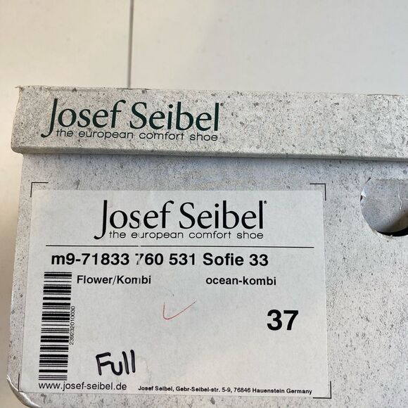 NIB Josef Seibel Women’s Sofie 33 Blue Floral Espadrille Flat Slip On - Size 6.5 - Picture 4 of 8